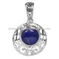 Natural Lapis Gemstone 925 Sterling Silver Pendant